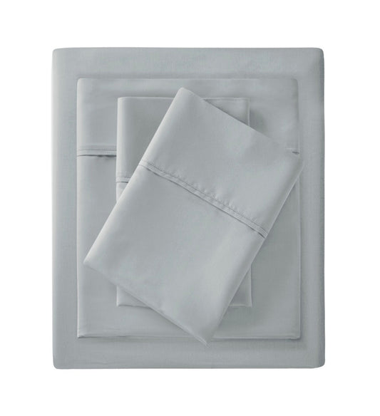 Madison Park 1500 Thread Count Luxury Soft Cotton Easy Care Sheet Set 4 Pieces Queen-Grey