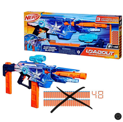 NERF loadout galaxtic commander blaster - AS IS - OPEN/DAMAGED BOX - MISSING DARTS - PICK UP ONLY
