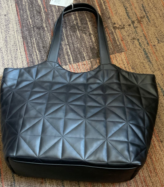 Puff Shopper Tote Handbag A New Day Black