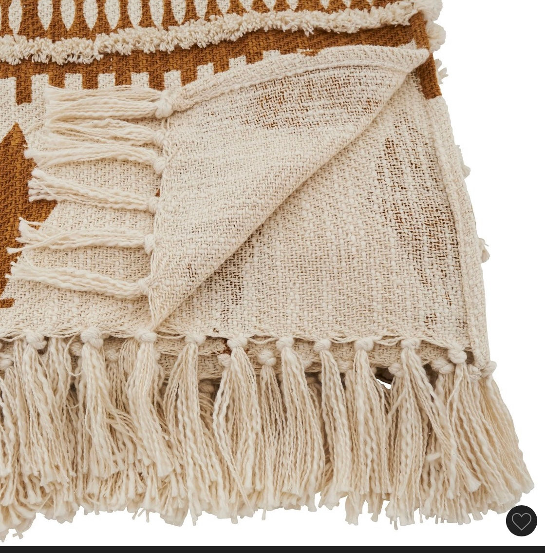 50”x60” printed and embellished throw blanket saffron - saro lifestyle: modern cotton geometric design - OUT OF PACKAGE