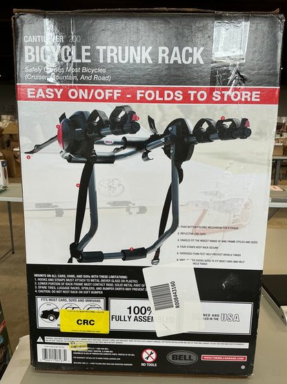 Bell Cantilever 200 2-bike trunk rack - black - open box
