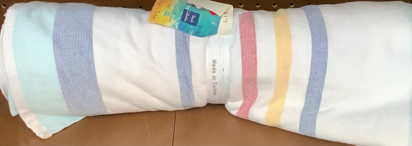 Beach Collection Towel For 2 Beach Blanket Made In Turkey 60" X 60"