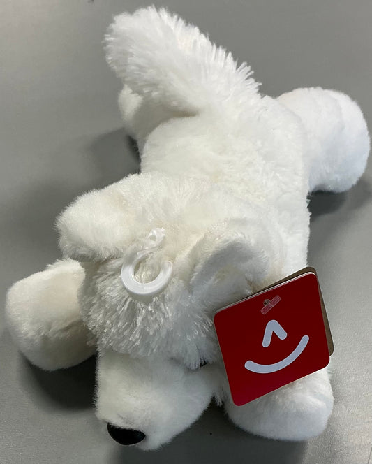 Aurora small white wolf mini flopsie adorable stuffed animal 8 inches