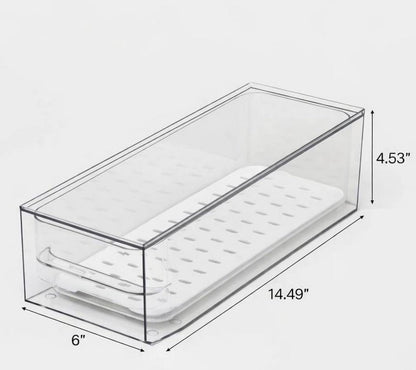 Small Ventilated fridge drawer storage