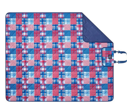 Weatherproof vintage madras throw blanket - 60x72”