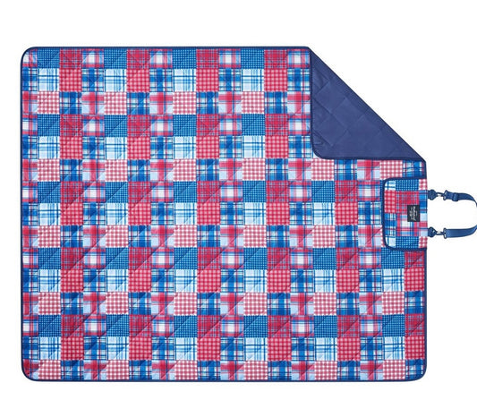 Weatherproof vintage madras throw blanket - 60x72”