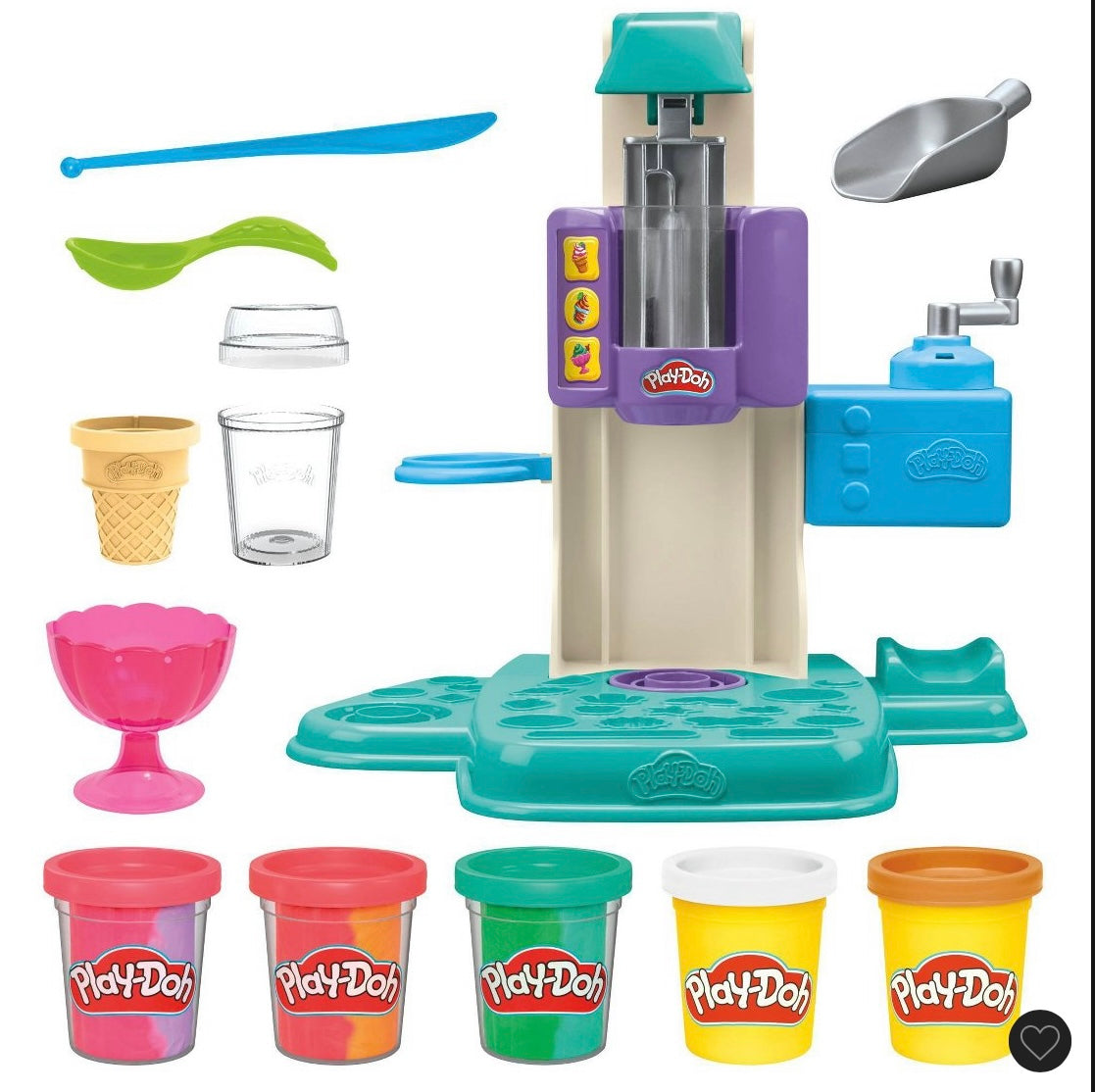 Play-Doh rainbow swirl ice cream playset