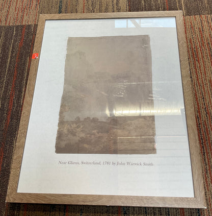 (CLEARANCE) Framed Under Glass 16in W x 20in L, slight rip in back AS IS