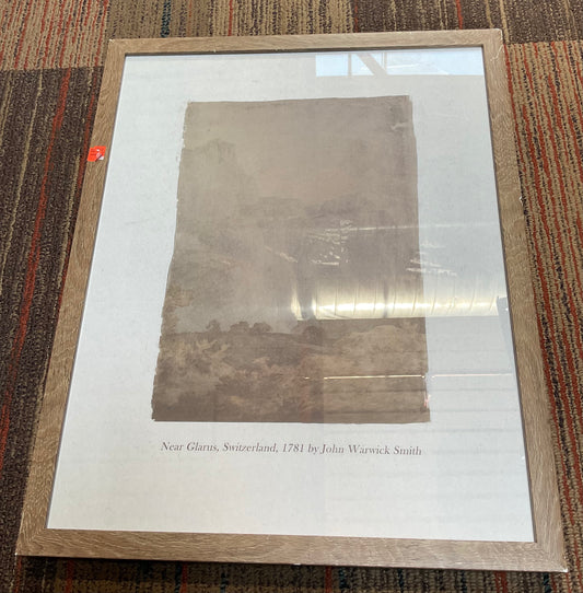 (CLEARANCE) Framed Under Glass 16in W x 20in L, slight rip in back AS IS