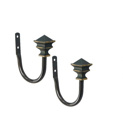 Kenney Holdback Set for Curtains and Drapes, Oil Rubbed Bronze, Set of 2