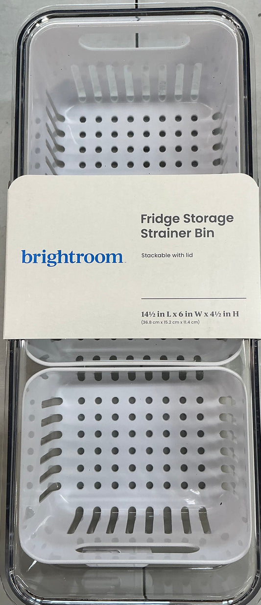 Lidded fridge storage with 2 internal inserts