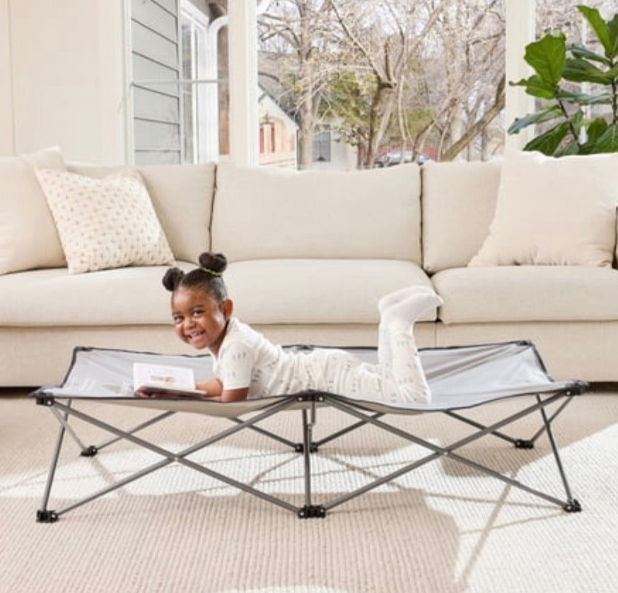 Regalo My Cot Extra Long Portable Toddler Bed 54” L x 28” W x 12” H