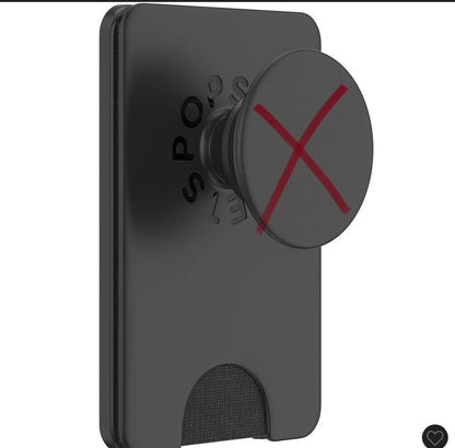 Popsockets magnetic phone wallet - includes magnetic adapter ring - AS IS - OPEN PACKAGE - MISSING GRIP