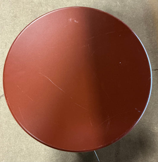 Metal round open weave accent patio end table brown - MINOR COSMETIC FLAWS - PICK UP ONLY