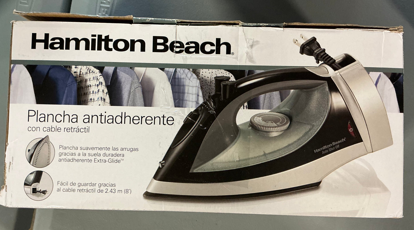 Hamilton Beach Auto-Off Iron with Retractable Cord - Open Box