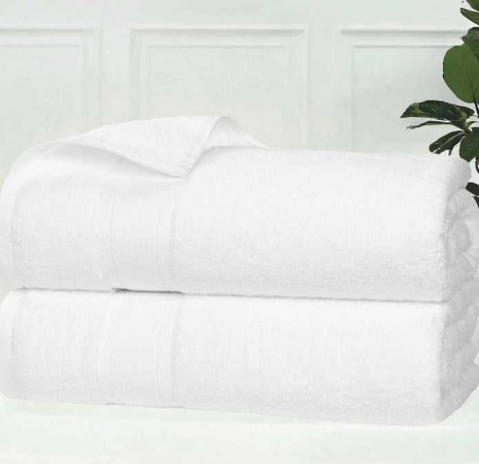 100% Cotton 2-pc. Quick Dry Bath Towel White