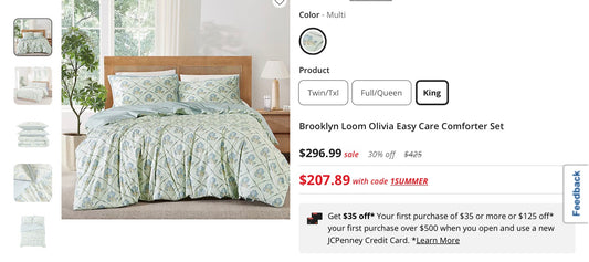 Brooklyn Loom Olivia Easy Care Comforter Set king
