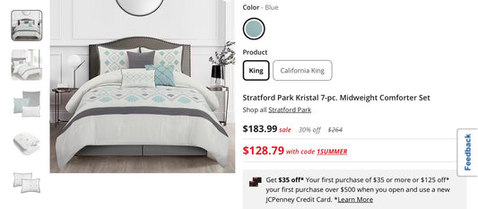 Stratford Park Kristal 7-pc. Midweight Comforter Set king