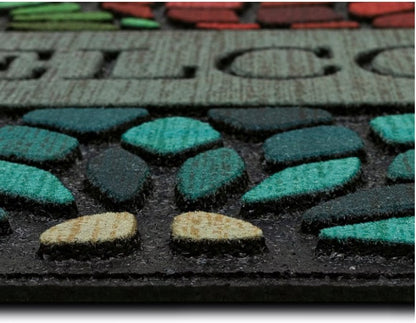 Mohawk Home Recycled Rubber Floret Outdoor Rectangular Doormat 18”x30”