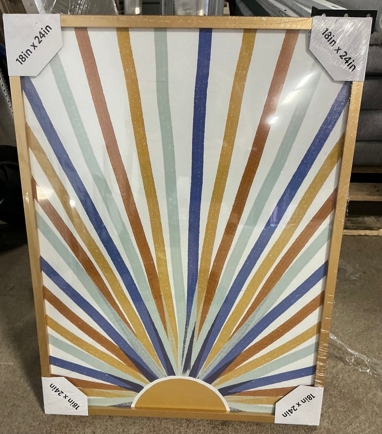 18x24” thin poster frame brass - PICK UP ONLY