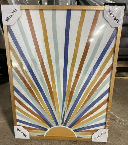 18x24” thin poster frame brass - PICK UP ONLY