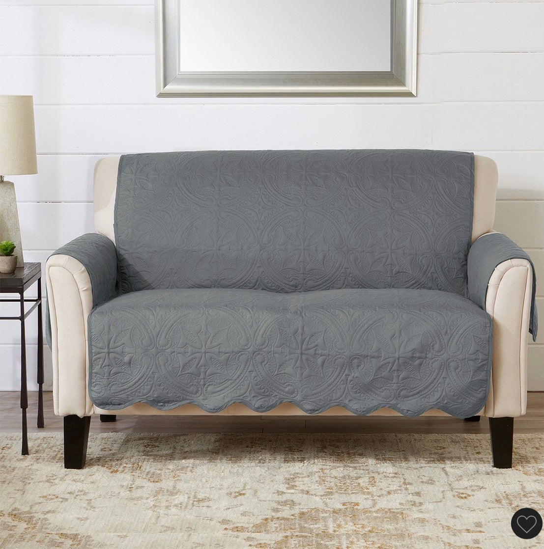 Reversible quilted loveseat furniture protector-75”x98”