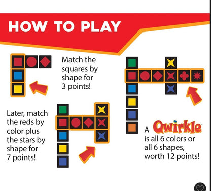 Qwirkle mix, match, score and win board game