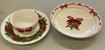 Martha Stewart Festive Bow 3-pc. Ceramic