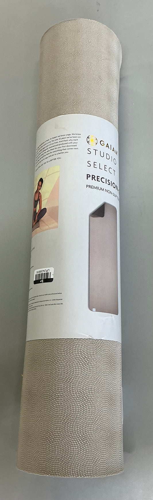 Gaiam studio select precision grip yoga mat (6mm) - mushroom - SOME COSMETIC FLAWS