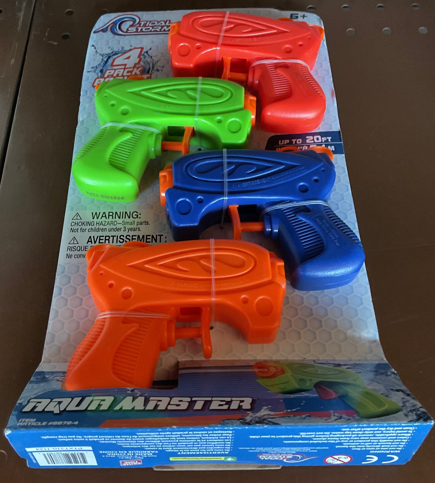 (Clearance )Tidal Storm Kids' Aqua Master Power Water Blaster - 4pk: Toy Blasters for Ages 6+