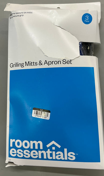Grilling mitts & apron set - DAMAGED/OPEN PACKAGE