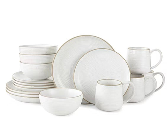 Linden Street Harper 16-pc. Stoneware Dinnerware Set color ivory