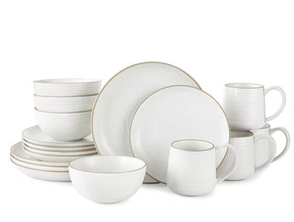 Linden Street Harper 16-pc. Stoneware Dinnerware Set color ivory