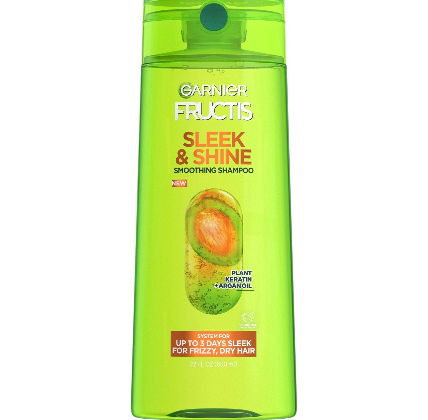 22 fl. oz. bottle of Garnier Fructis Sleek & Shine Smoothing Shampoo for frizzy, dry hair