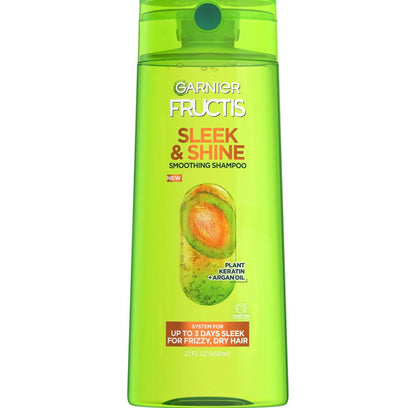 22 fl. oz. bottle of Garnier Fructis Sleek & Shine Smoothing Shampoo for frizzy, dry hair