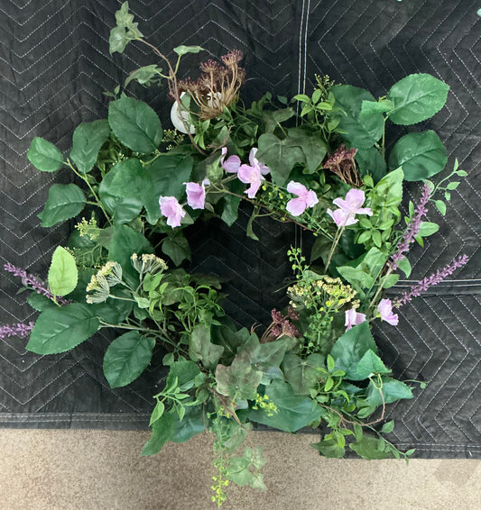 Mixed floral wreath - NO PACKAGE - PICK UP ONLY