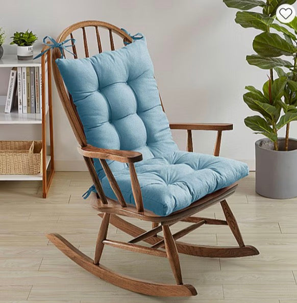 Sweet Home Collection™ Rocking Chair Cushion 2 Piece Tufted Non Slip Set of Upper and Lower Cushions