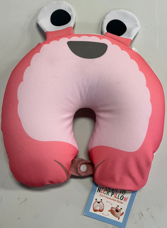 Crab themed convertible plush neck pillow