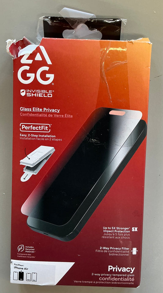 ZAGG Apple iPhone Air screen protector glass elite - OPEN BOX