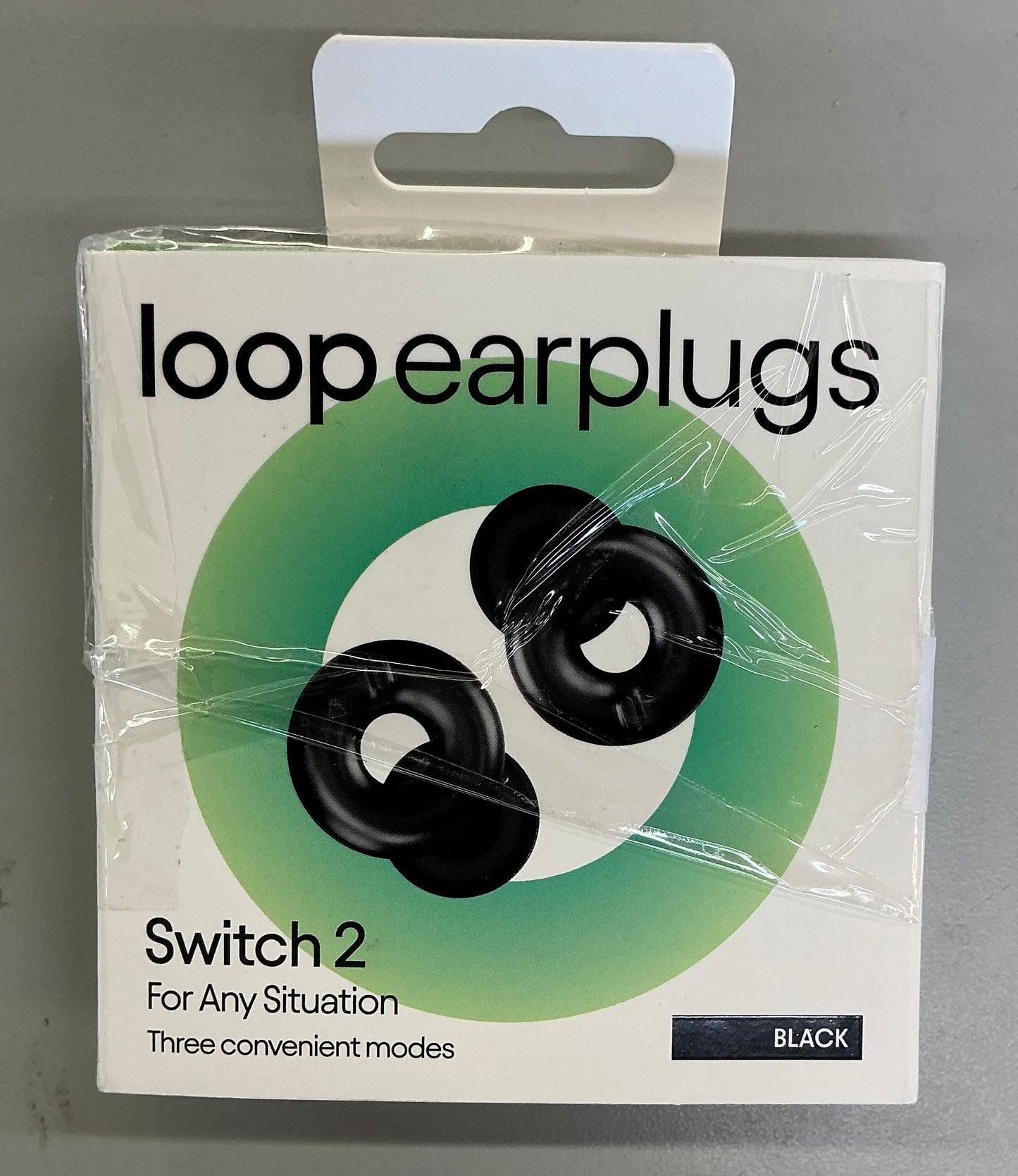 Loop switch 2 earplugs for adjustable volume control and instant noise relief - black - OPEN BOX