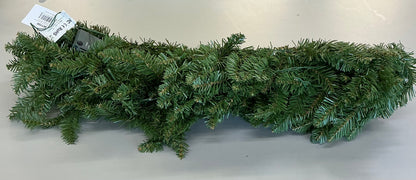 9-foot Nearly Natural Christmas Pine Artificial Garland features 50 pre-strung warm white LED lights and is designed for indoor
