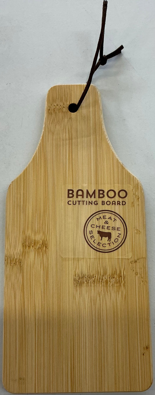 Bamboo cutting boards designed with a paddle shape for serving meat and cheese-9.5 inches