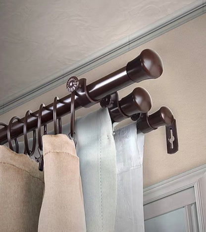 Rod Desyne Standard Triple Curtain Rod 28”-48” Cocoa(clearance)