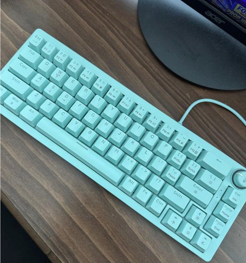 North base computer keyboard compact mechanical USB-A with backlit keys 60% layout,open box-Inspected