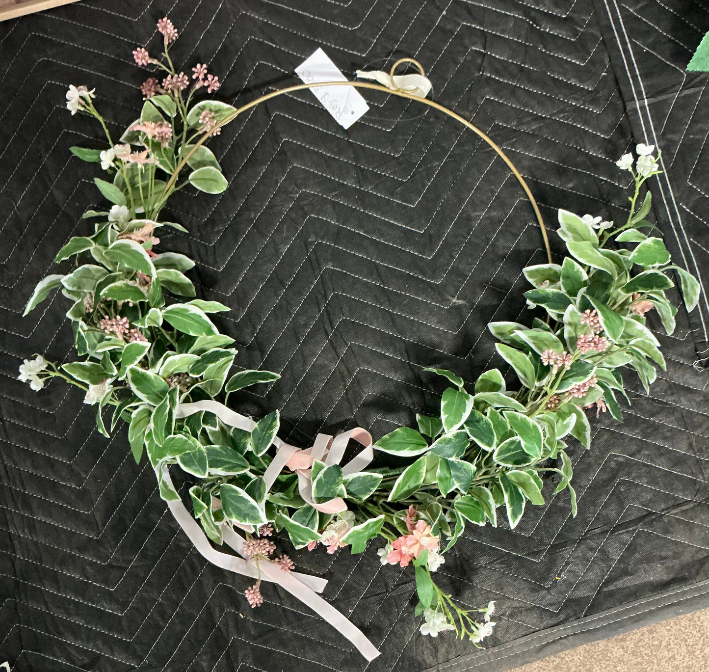 Spring floral asymmetrical wreath - PICK UP ONLY