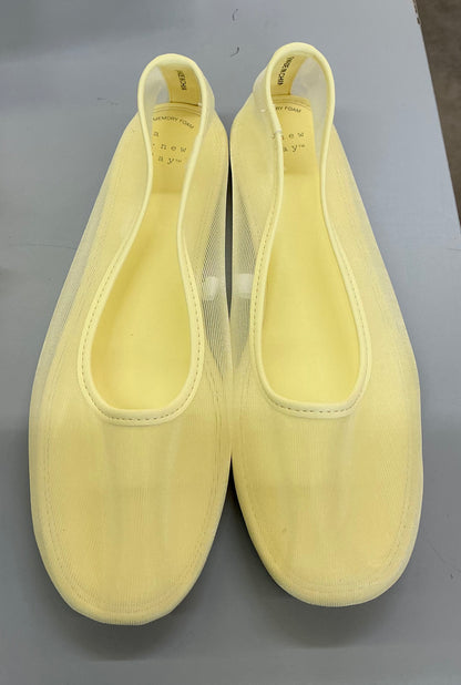Yellow mesh slip-on ballet flat from A New Day size 9