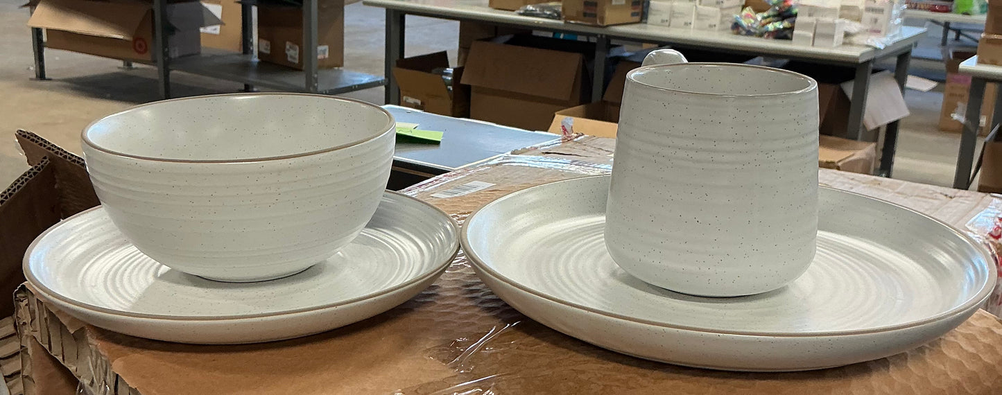 Linden Street Harper 16-pc. Stoneware Dinnerware Set color ivory