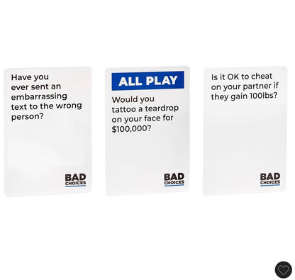 Bad Choices board game
