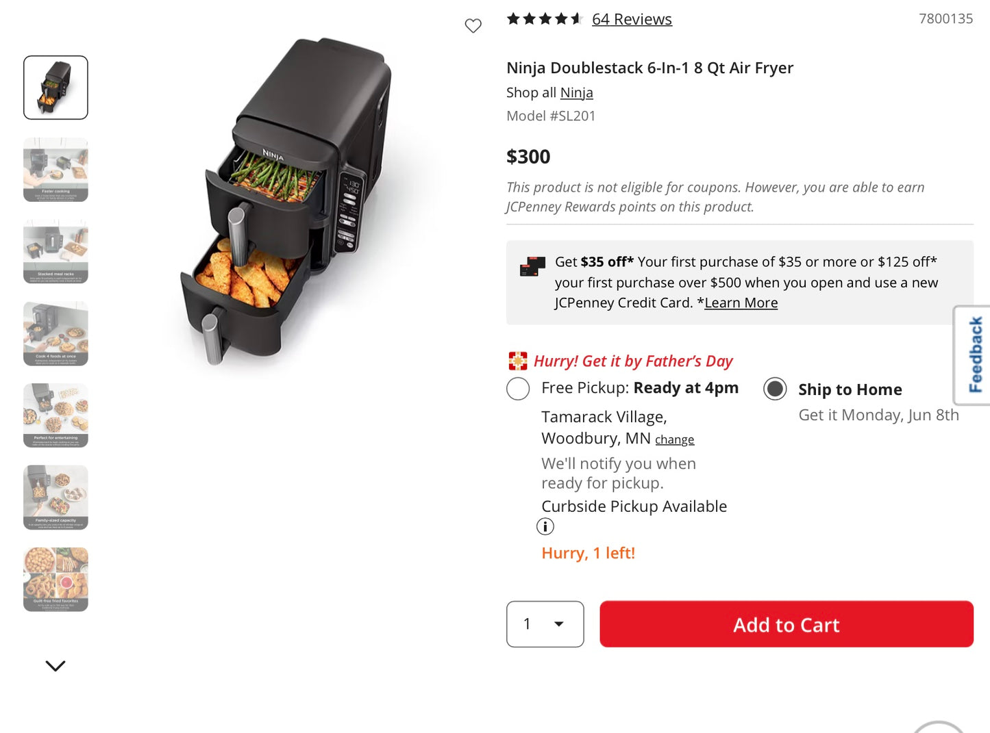 Ninja double stack 2-basket air fryer