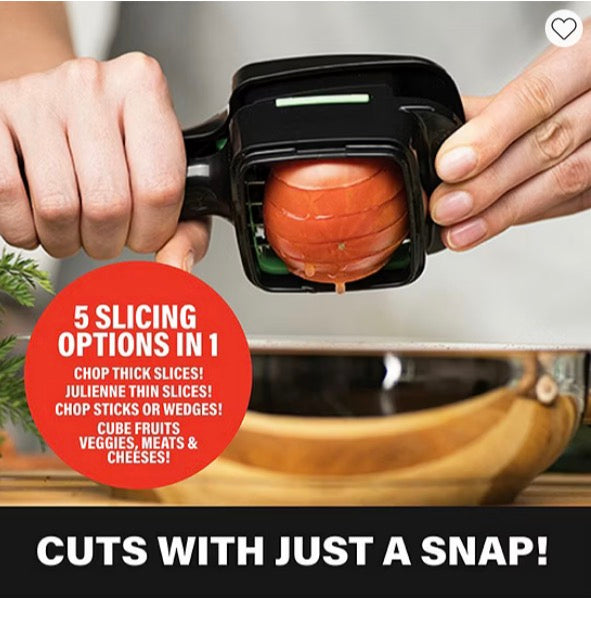 Nutri Chopper As Seen on TV 5-piece vegetable slicer set with stainless steel blades.